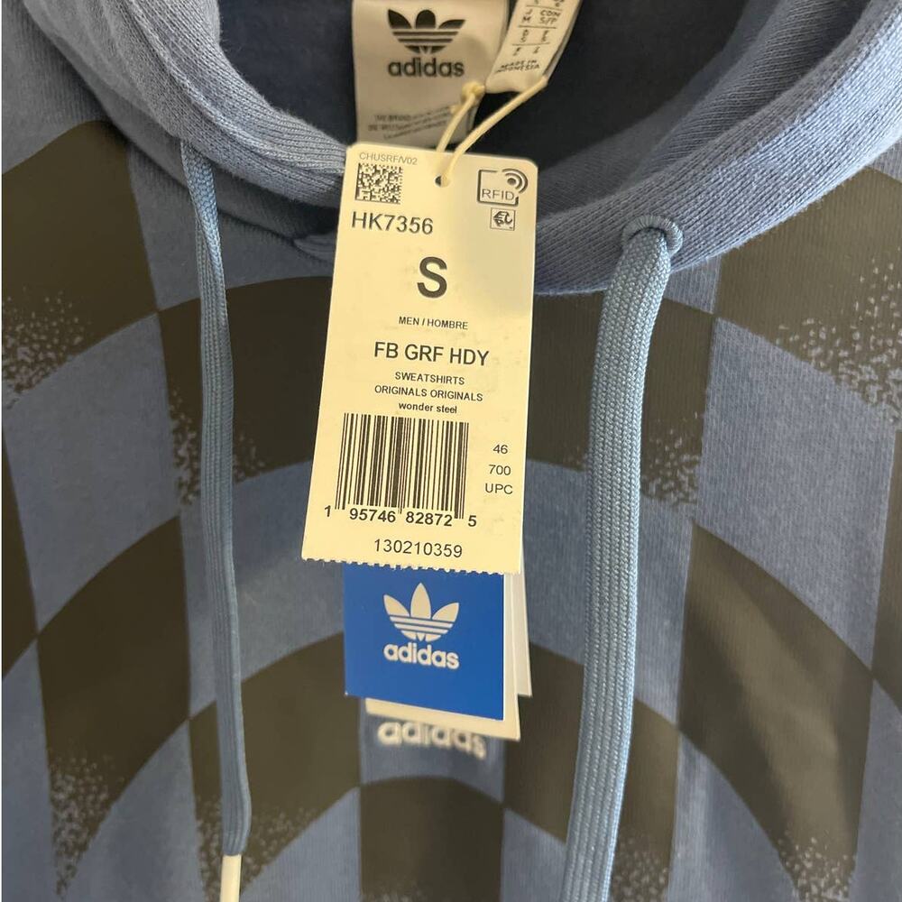 Adidas Originals French Terry Graphic Hoodie Pullover Sweater Mens Sz S (HK7356) - Picture 5 of 6